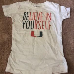 Little girls Miami Hurricanes shirt